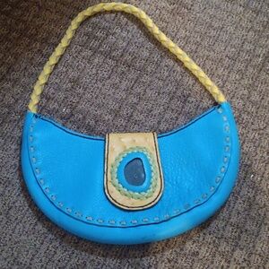 Handmade in Italy Leather purse, ostrich